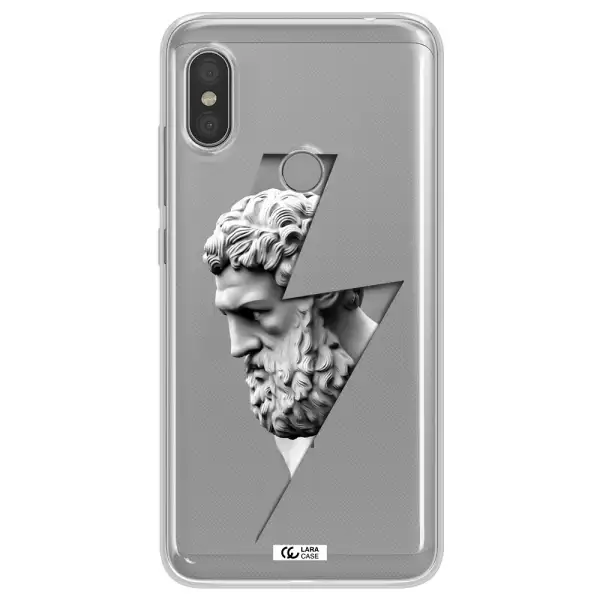 a statue of a man with a beard Xiaomi Redmi Note 6 Pro Clear TPU Case