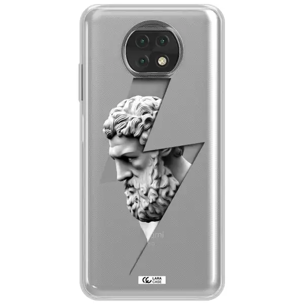 A Statue Of A Man With A Beard Xiaomi Redmi Note 9T Clear Tpu Case