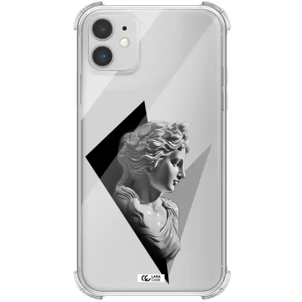 a close-up of a statue Apple iPhone 11 Clear PC Case