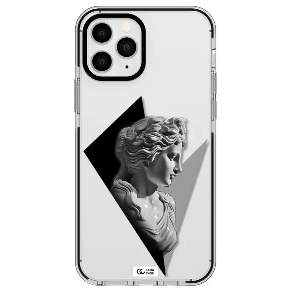 a close-up of a statue Apple iPhone 11 pro impact black border Case