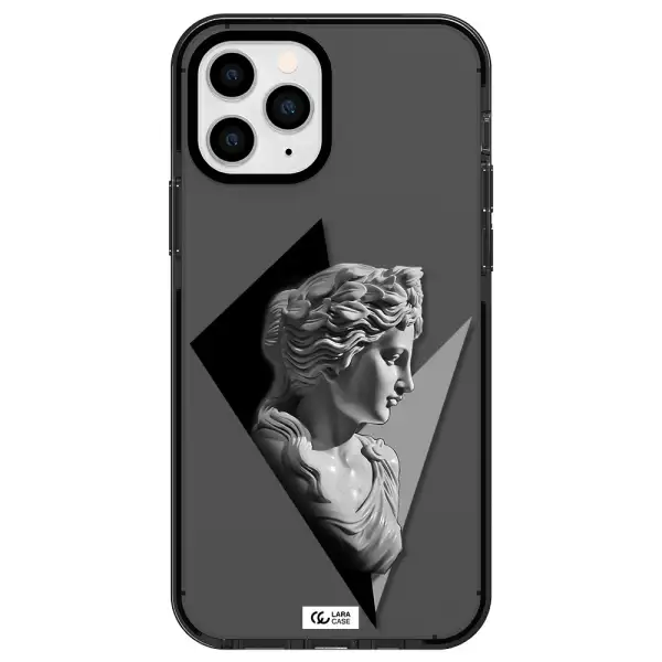 a close-up of a statue Apple iPhone 11 pro impact Smoke Black Case