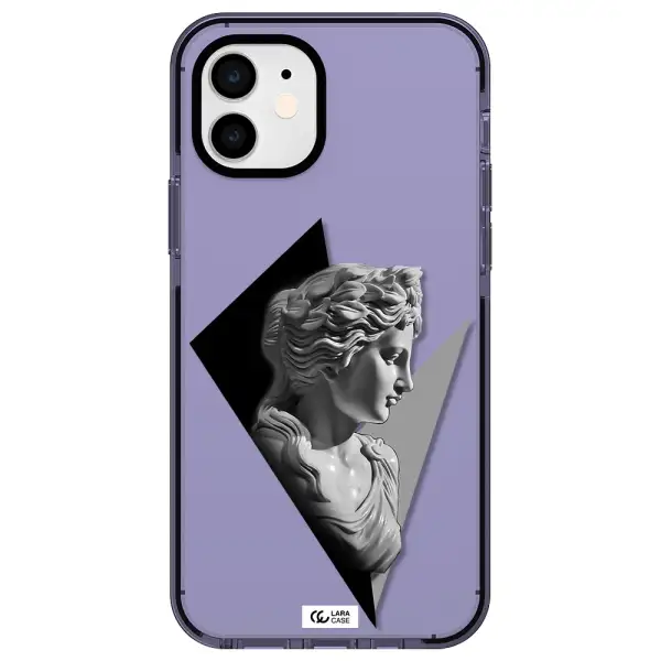 a close-up of a statue Apple iPhone 12 impact Lilac Case