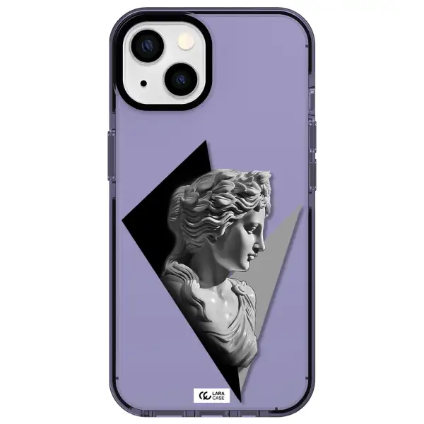 a close-up of a statue Apple iPhone 13 impact Lilac Case