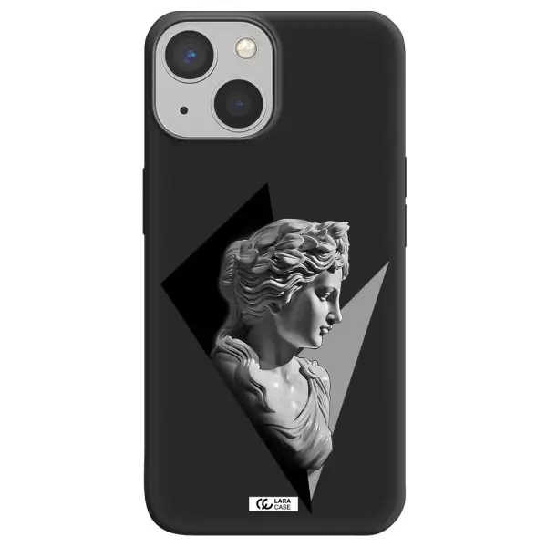 a close-up of a statue Apple iPhone 13 mini Silicone black Case