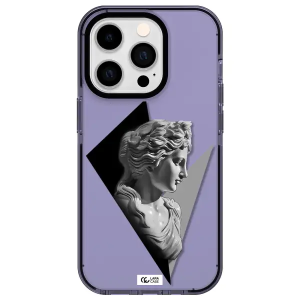 a close-up of a statue Apple iPhone 14 pro impact Lilac Case