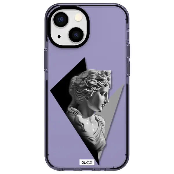 a close-up of a statue Apple iPhone 15 impact Lilac Case