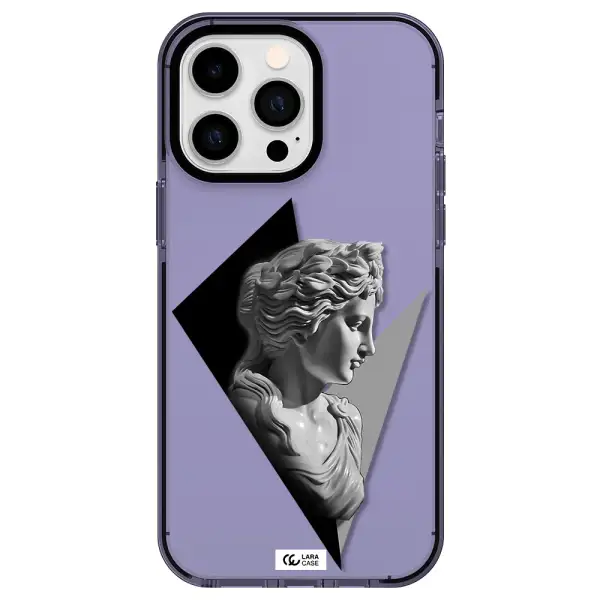 a close-up of a statue Apple iPhone 15 Pro impact Lilac Case