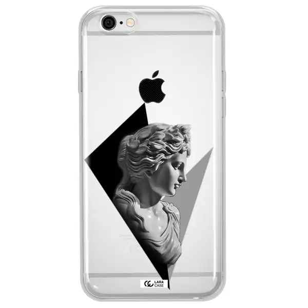 a close-up of a statue Apple iPhone 6 Clear TPU Case
