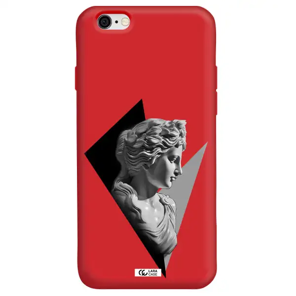 a close-up of a statue Apple iPhone 6 Silicone Imperial Red Case