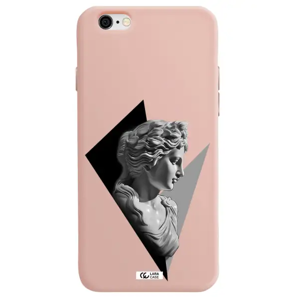 a close-up of a statue Apple iPhone 6 Silicone pastel pink Case