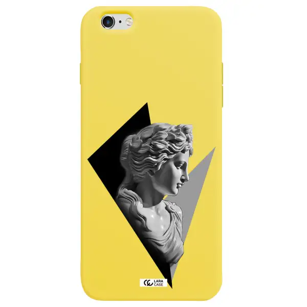 a close-up of a statue Apple iPhone 6S Silicone canary yellow Case