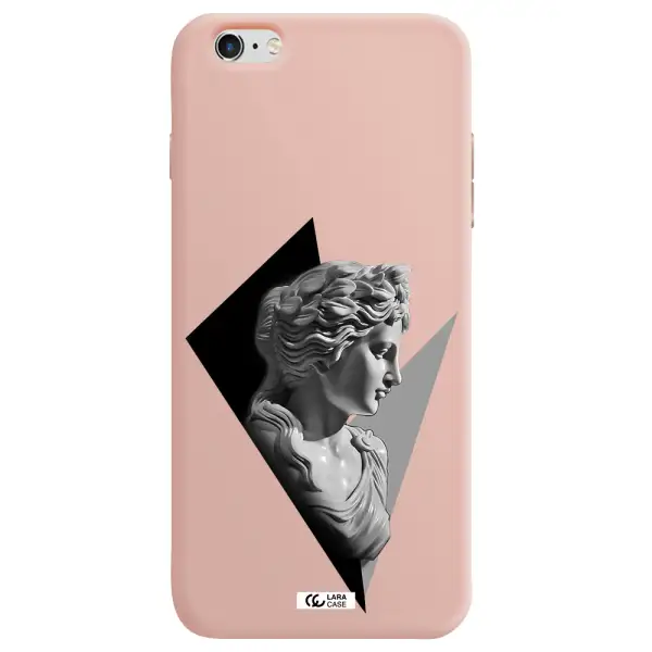 a close-up of a statue Apple iPhone 6S Silicone pastel pink Case