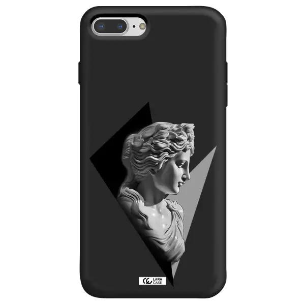 a close-up of a statue Apple iPhone 7 plus Silicone black Case