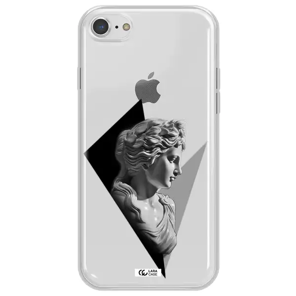 a close-up of a statue Apple iPhone 8 Clear TPU Case