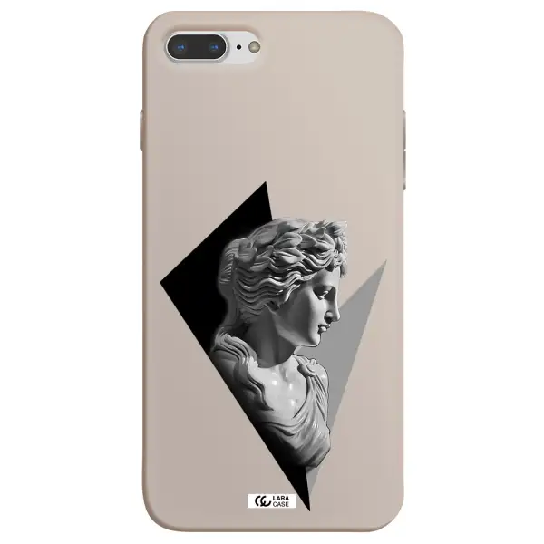 a close-up of a statue Apple iPhone 8 plus Silicone Stone Case