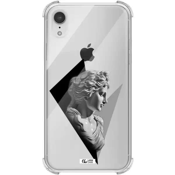 a close-up of a statue Apple iPhone XR Clear PC Case