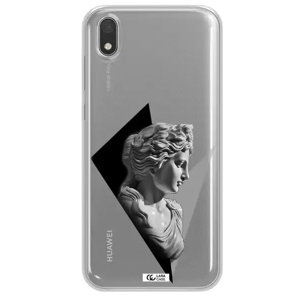 a close-up of a statue Huawei Honor 8S Clear TPU Case