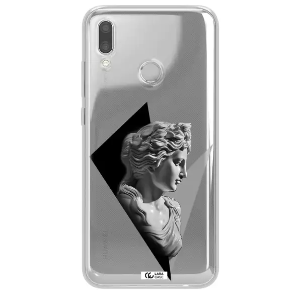 a close-up of a statue Huawei P Smart 2019 Clear TPU Case