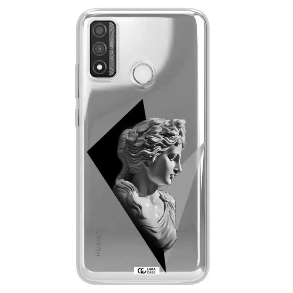 a close-up of a statue Huawei P Smart 2020 Clear TPU Case