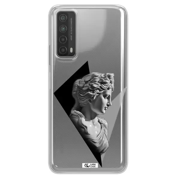 a close-up of a statue Huawei P Smart 2021 Clear TPU Case