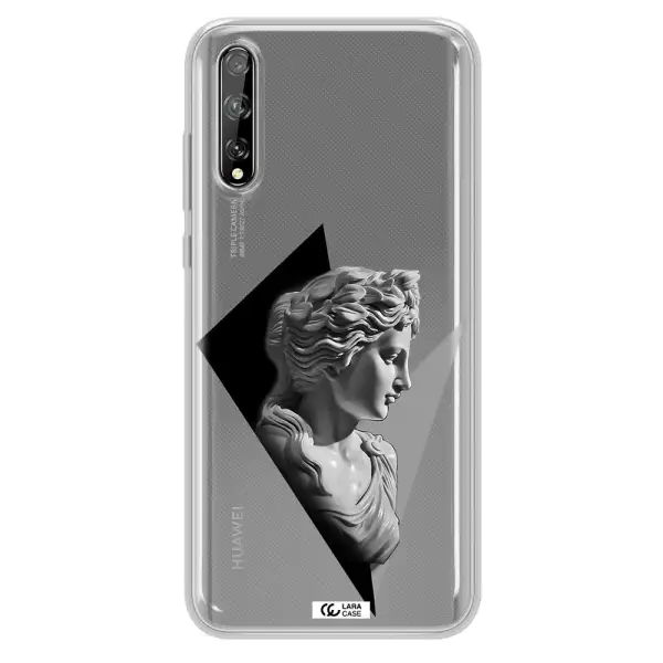 a close-up of a statue Huawei P Smart S Clear TPU Case