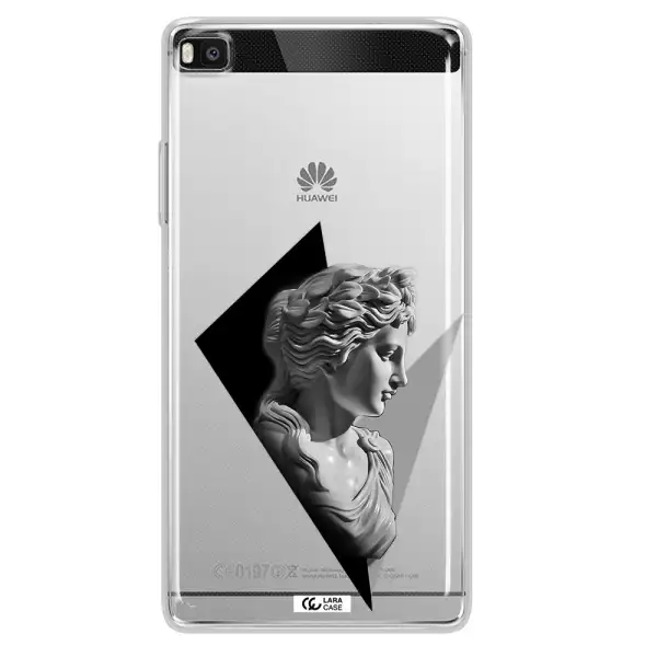 a close-up of a statue Huawei P8 Clear TPU Case