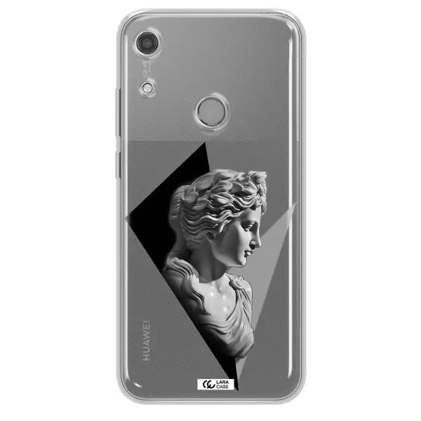 a close-up of a statue Huawei Y6S Clear TPU Case