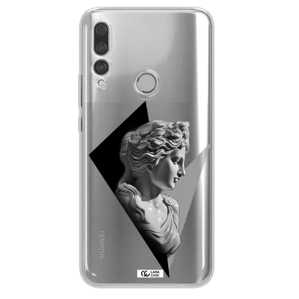 a close-up of a statue Huawei Y9 Prime 2019 Clear TPU Case
