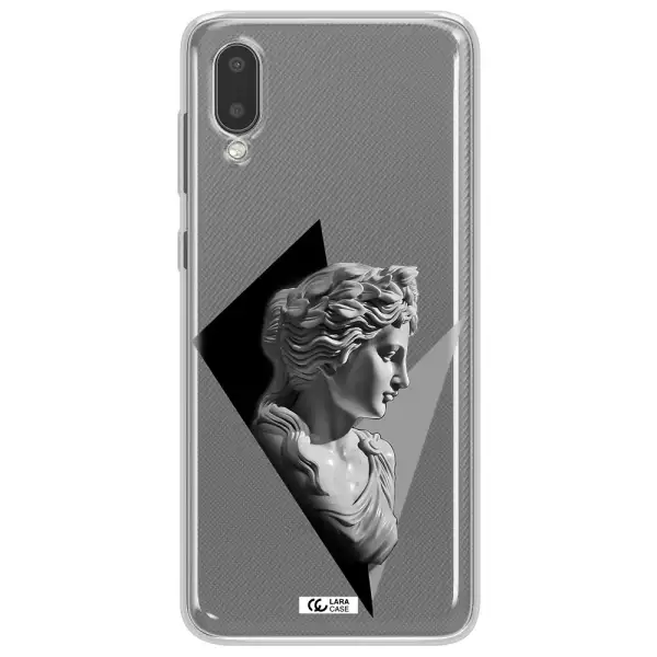 a close-up of a statue Samsung A02 Clear TPU Case