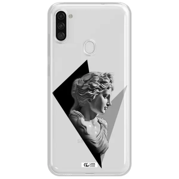 a close-up of a statue Samsung A11 Clear TPU Case