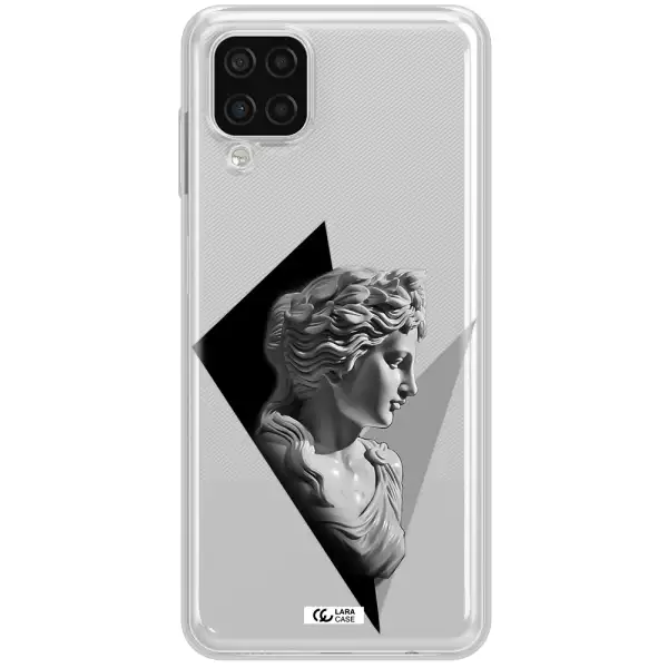 a close-up of a statue Samsung A12 4g Clear TPU Case