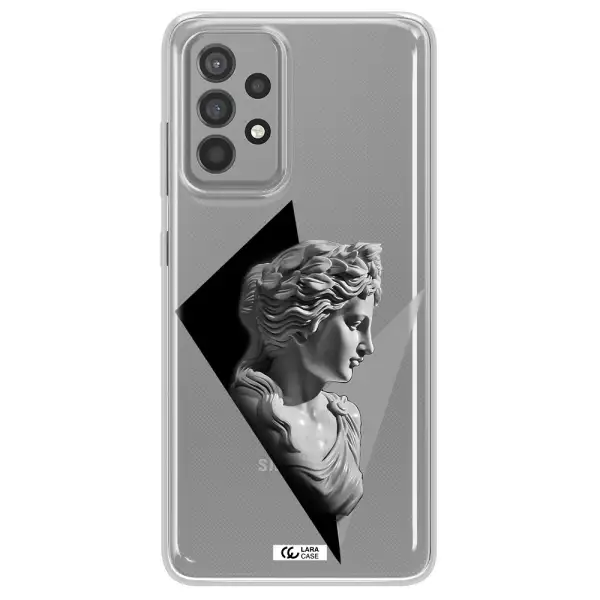 a close-up of a statue Samsung A52 Clear TPU Case