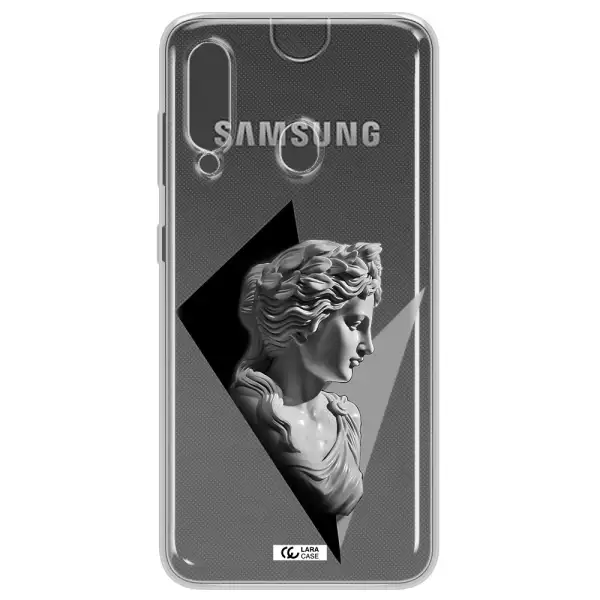 a close-up of a statue Samsung A60 Clear TPU Case
