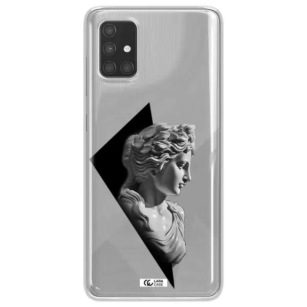 a close-up of a statue Samsung A71 Clear TPU Case