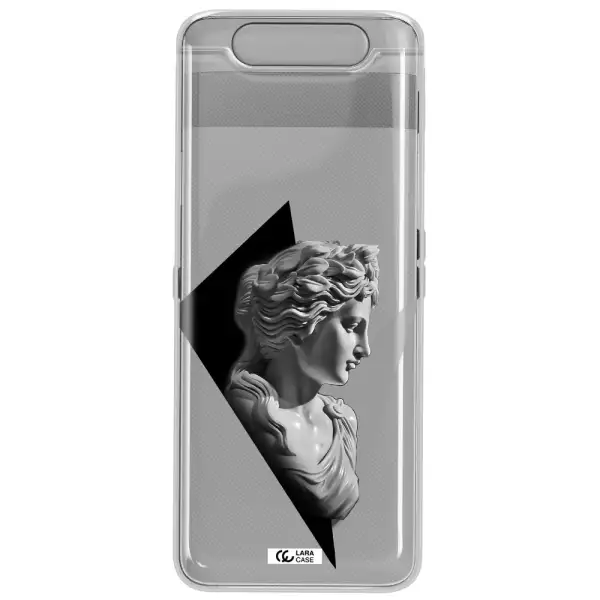 a close-up of a statue Samsung A80 Clear TPU Case
