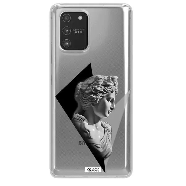 a close-up of a statue Samsung A91 Clear TPU Case