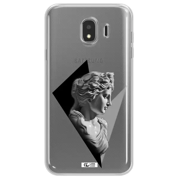 a close-up of a statue Samsung J4 Clear TPU Case