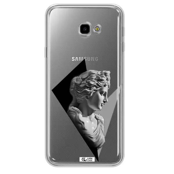 a close-up of a statue Samsung J4 Plus Clear TPU Case