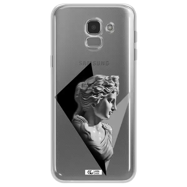 a close-up of a statue Samsung J6 Clear TPU Case