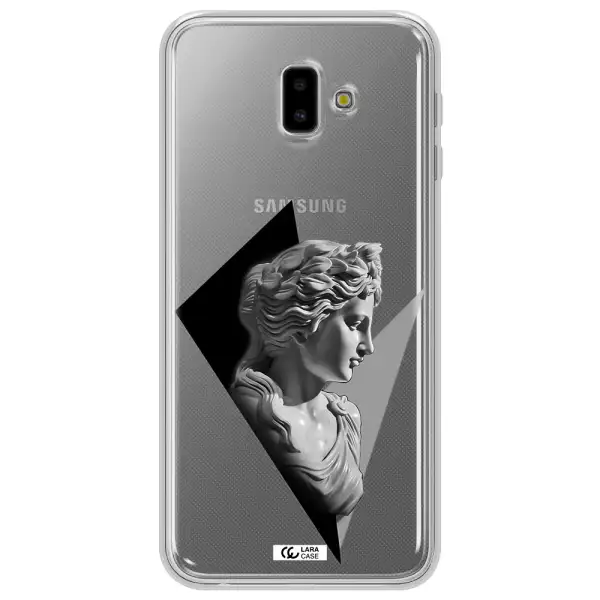 a close-up of a statue Samsung J6 Plus Clear TPU Case