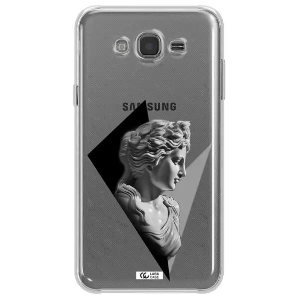 a close-up of a statue Samsung J7 Core Clear TPU Case
