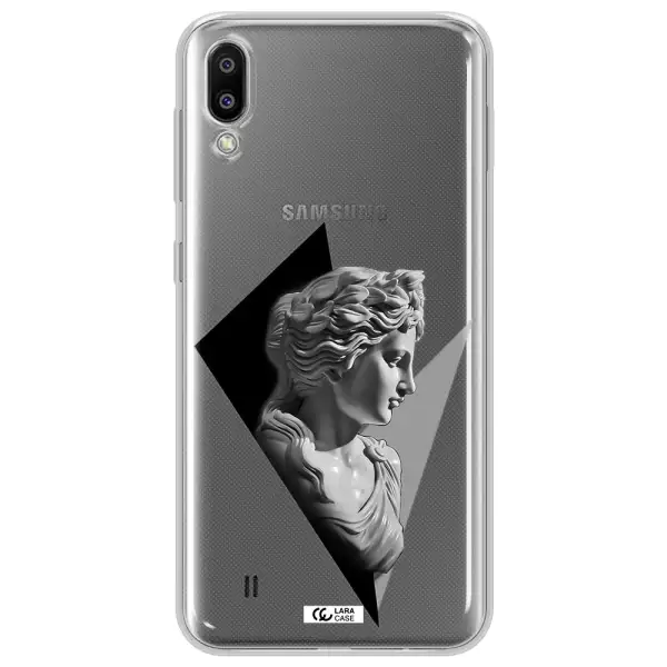 a close-up of a statue Samsung M10 Clear TPU Case