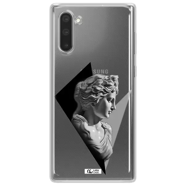 a close-up of a statue Samsung Note 10 Clear TPU Case