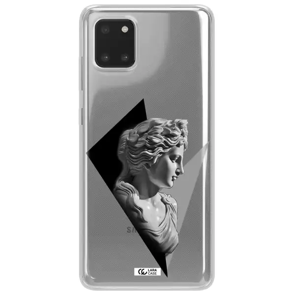 a close-up of a statue Samsung Note 10 Lite Clear TPU Case