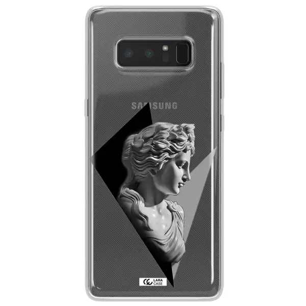 a close-up of a statue Samsung Note 8 Clear TPU Case