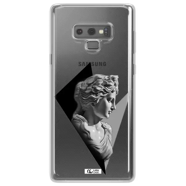 a close-up of a statue Samsung Note 9 Clear TPU Case
