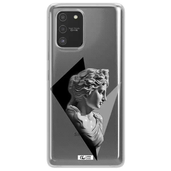 a close-up of a statue Samsung S10 Lite Clear TPU Case