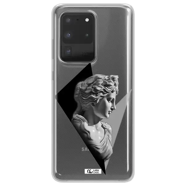 a close-up of a statue Samsung S20 Ultra Clear TPU Case