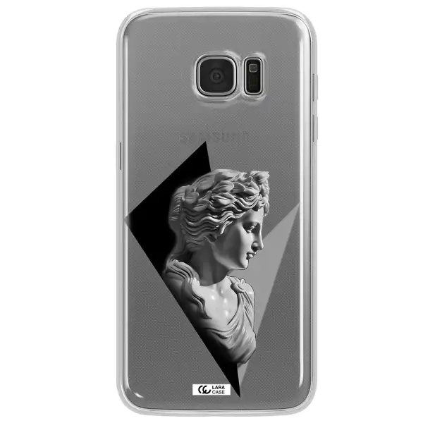 a close-up of a statue Samsung S7 Edge Clear TPU Case