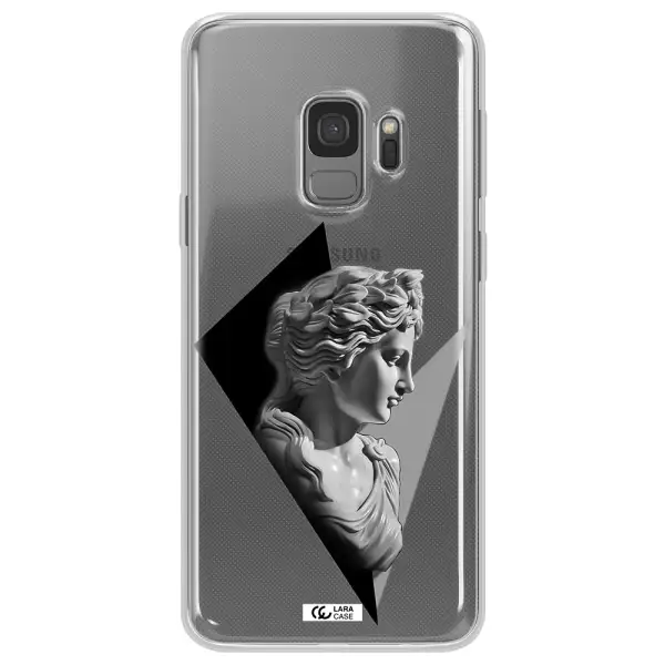 a close-up of a statue Samsung S9 Clear TPU Case
